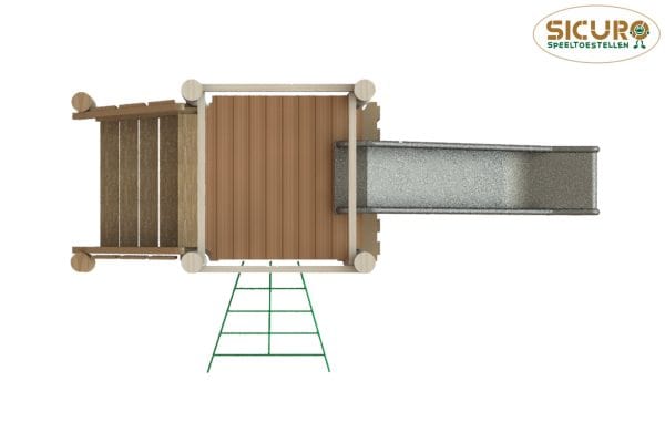 Speelhuisje met glijbaan