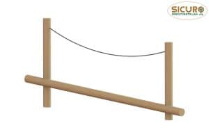 Balanceerstam met touw