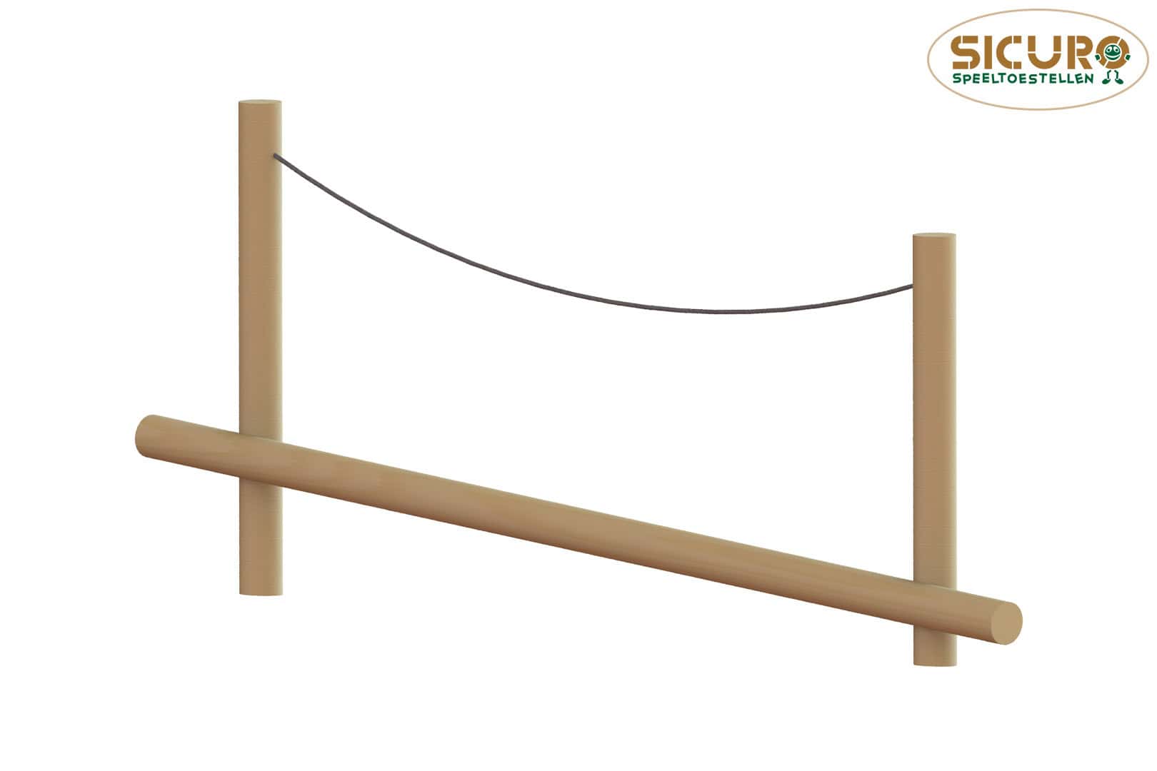 Balanceerstam met touw