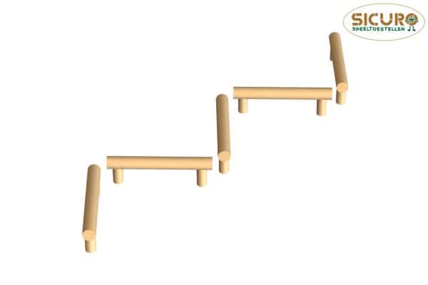 Zig-zag Evenwichtsbalk