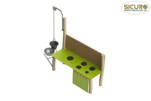 Koekenbakkerij zandspeeltoestel robinia/HPL