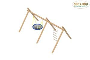 Combinatieschommel 120 met klimladder