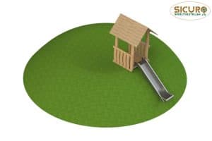 Speelhuisje met taludglijbaan