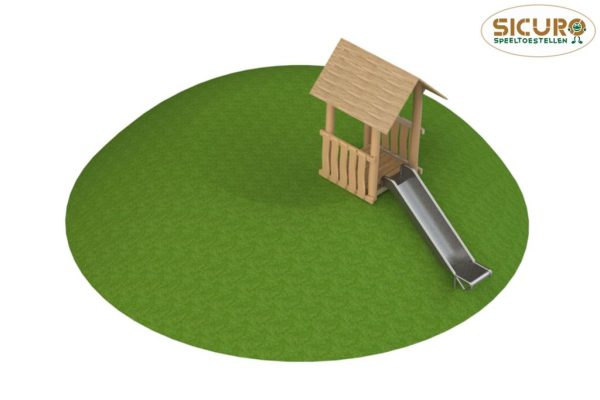 Speelhuisje met taludglijbaan