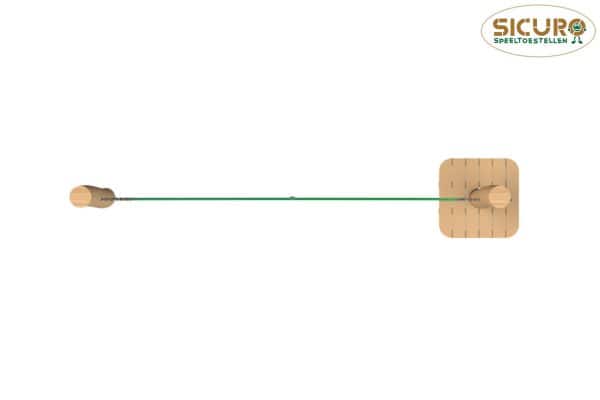 Touwbrug robinia met plateau