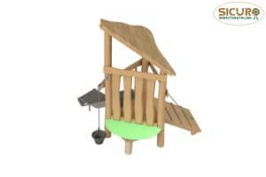 Peuterspeelhuisje Pippi met dak