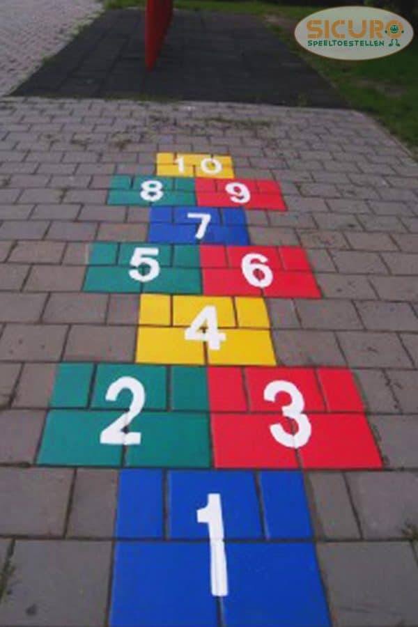 Hinkelbaan 4-kleurig 60x60