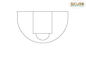 Basketbalveld 3-puntenlijn