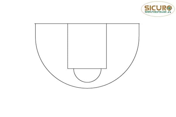 Basketbalveld 3-puntenlijn