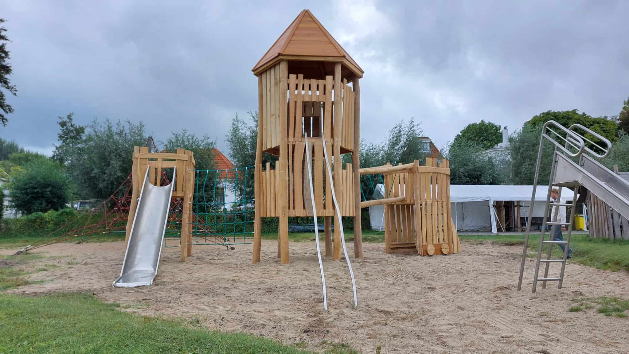 Balanceerstam met touw