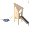 Driehoekspeelhuisje met hangnest
