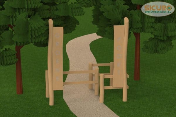 2322 Toegangspoort fietssluis robinia 01