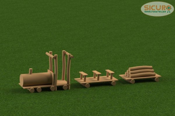 Speelwagon met bankjes Robinia