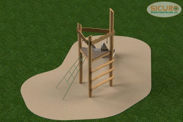 6012RC Klimtoren met glijbaan robinia 02