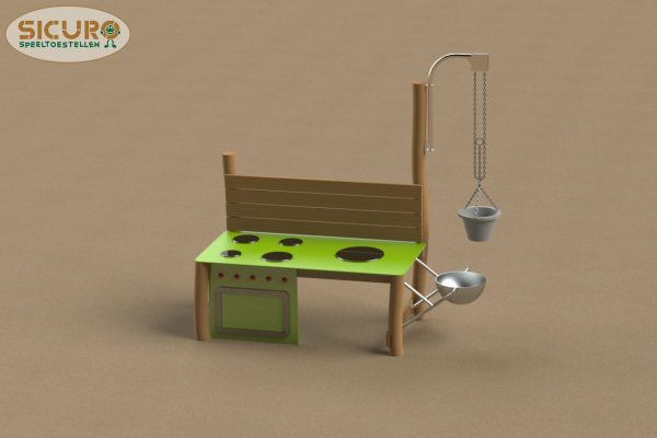 Koekenbakkerij zandspeeltoestel robinia/HPL