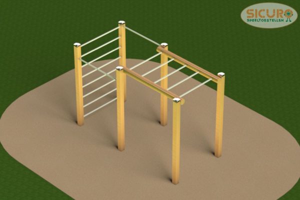 Freestyle combi met monkeybar - Calisthenics 4 thuis