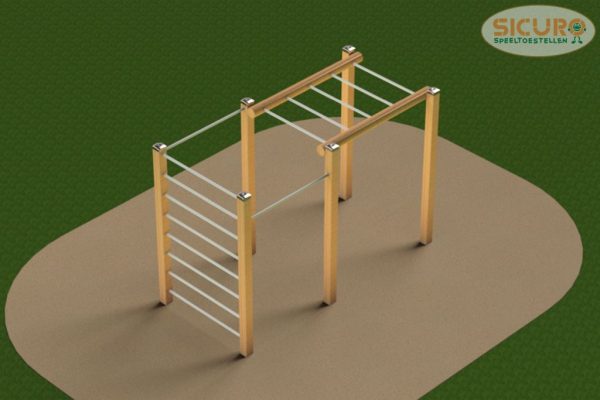 Freestyle combi met monkeybar - Calisthenics 4 thuis
